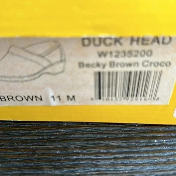 Duck Head Becky brown croco clogs size 11 new in box - Picture 4 of 5
